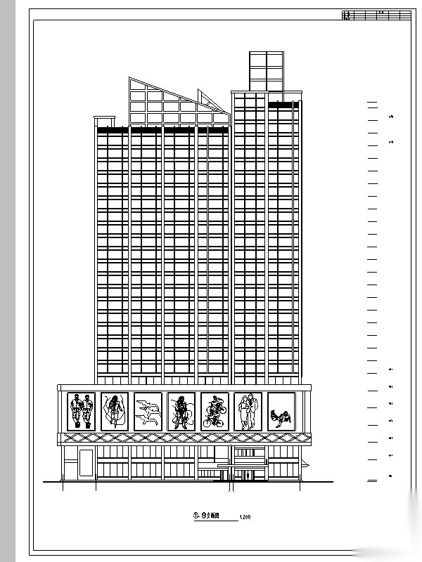 3套商住综合楼建筑设计施工图CAD施工图下载【ID:151479198】