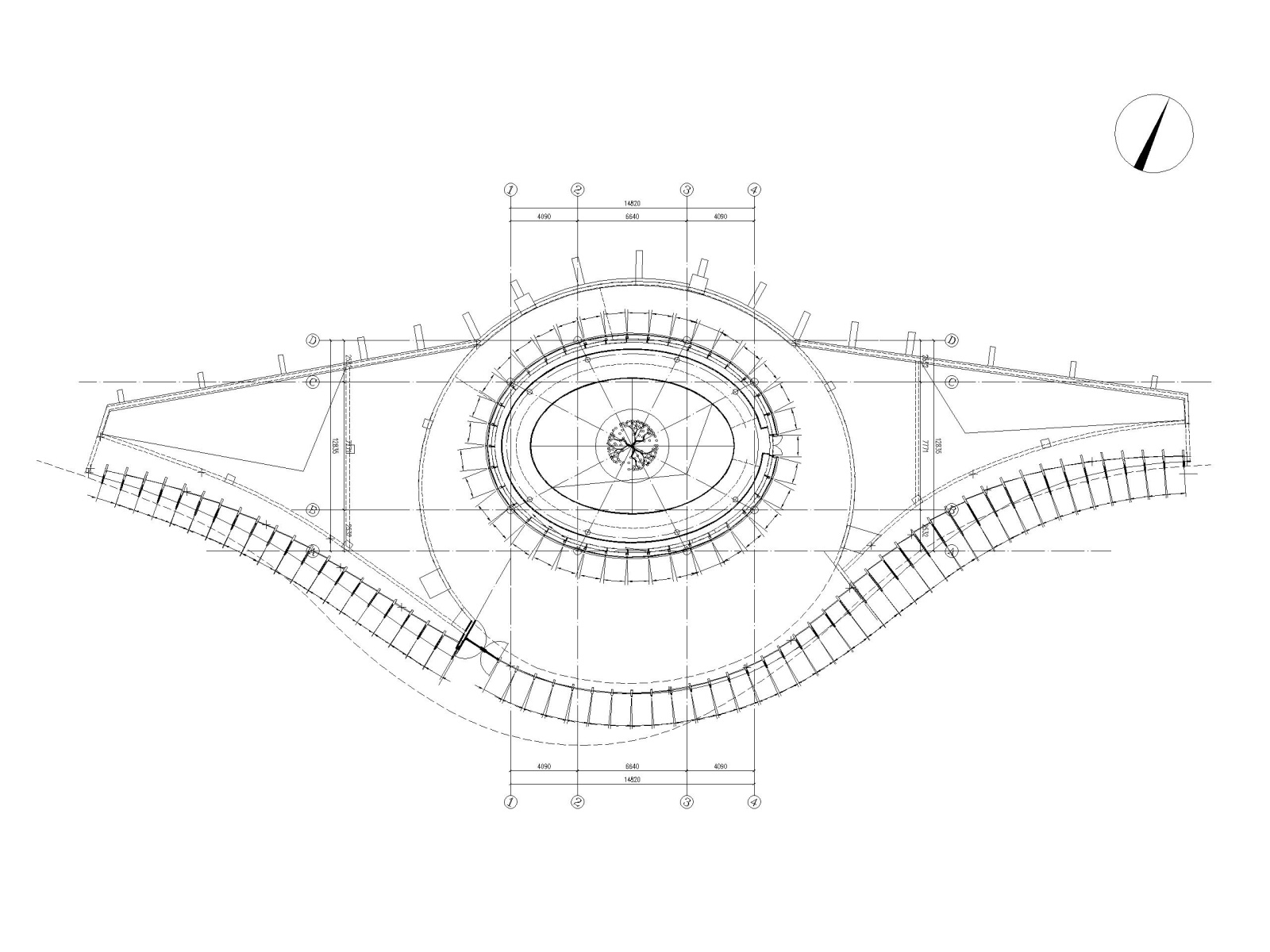 地产项目现代风格售楼部建筑方案图CADcad施工图下载【ID:160719189】