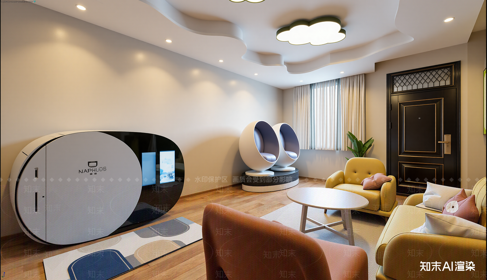 现代家居客厅3D模型下载【ID:1221977553】