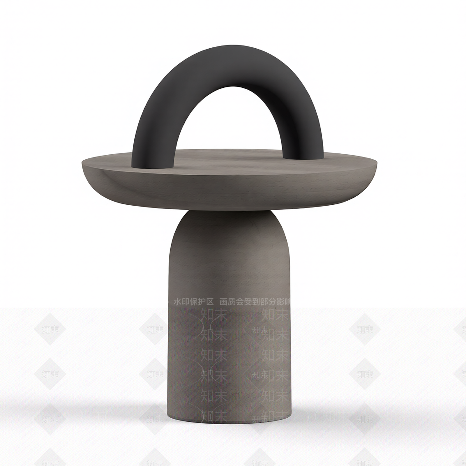 现代简约圆形桌凳3D模型下载【ID:1206186924】