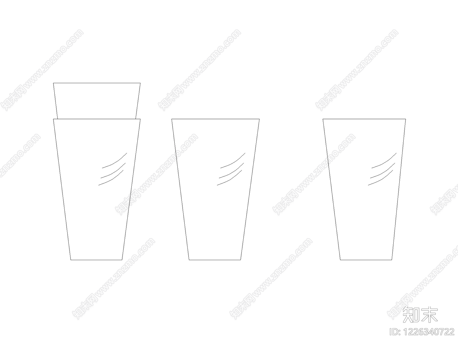 现代摆件CAD图纸