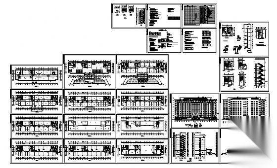 某七层办公大楼建筑施工图施工图下载【ID:151432154】