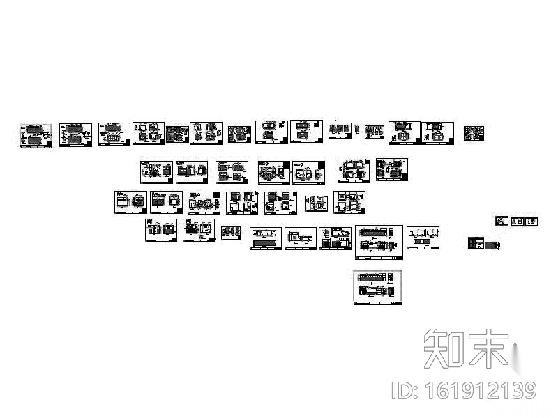 [广州]500㎡中式混搭别墅装修图(含实景)cad施工图下载【ID:161912139】