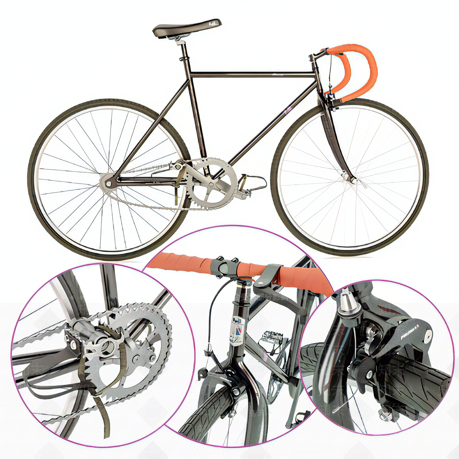 现代山地自行车3D模型下载【ID:298935353】