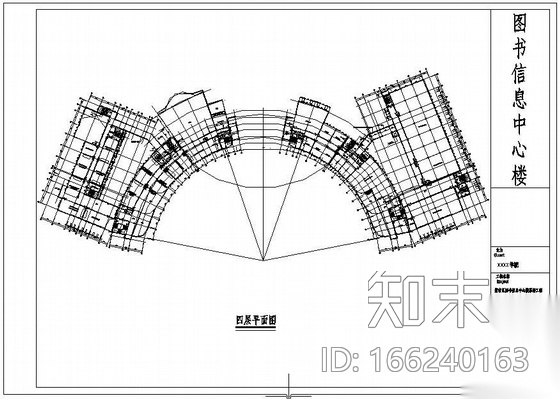某图书信息中心楼幕墙工程设计图cad施工图下载【ID:166240163】