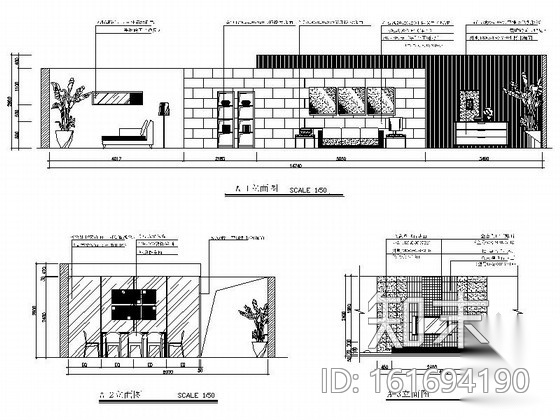 [北京]某四层陶瓷展厅室内装修施工图（含实景）cad施工图下载【ID:161694190】