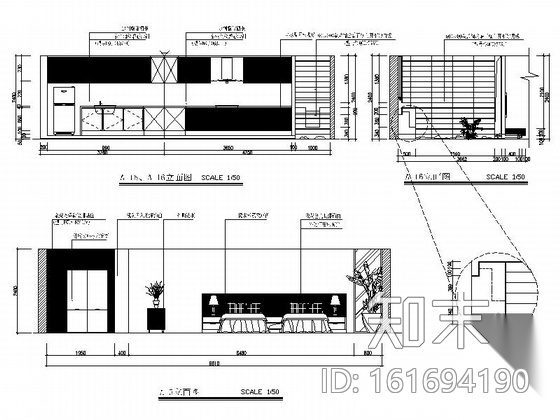 [北京]某四层陶瓷展厅室内装修施工图（含实景）cad施工图下载【ID:161694190】