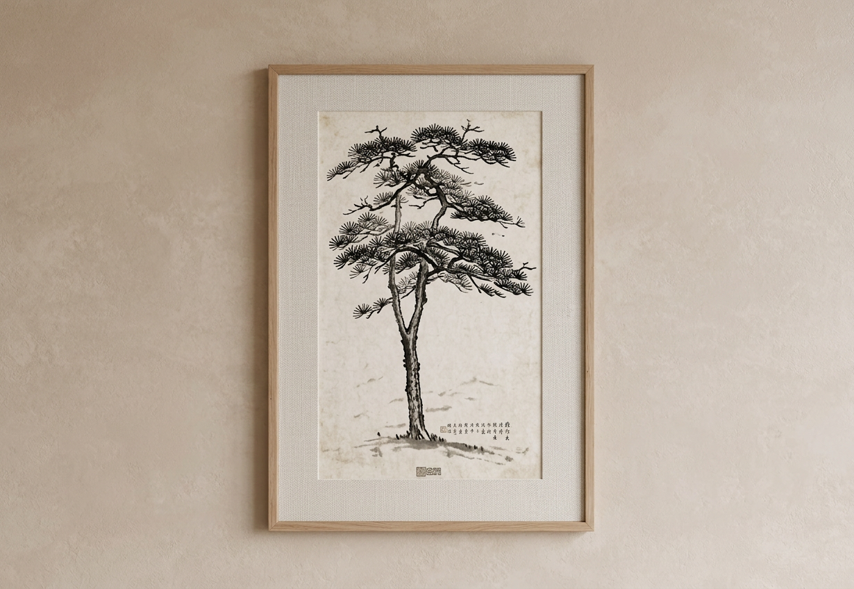 侘寂挂画SU模型草图