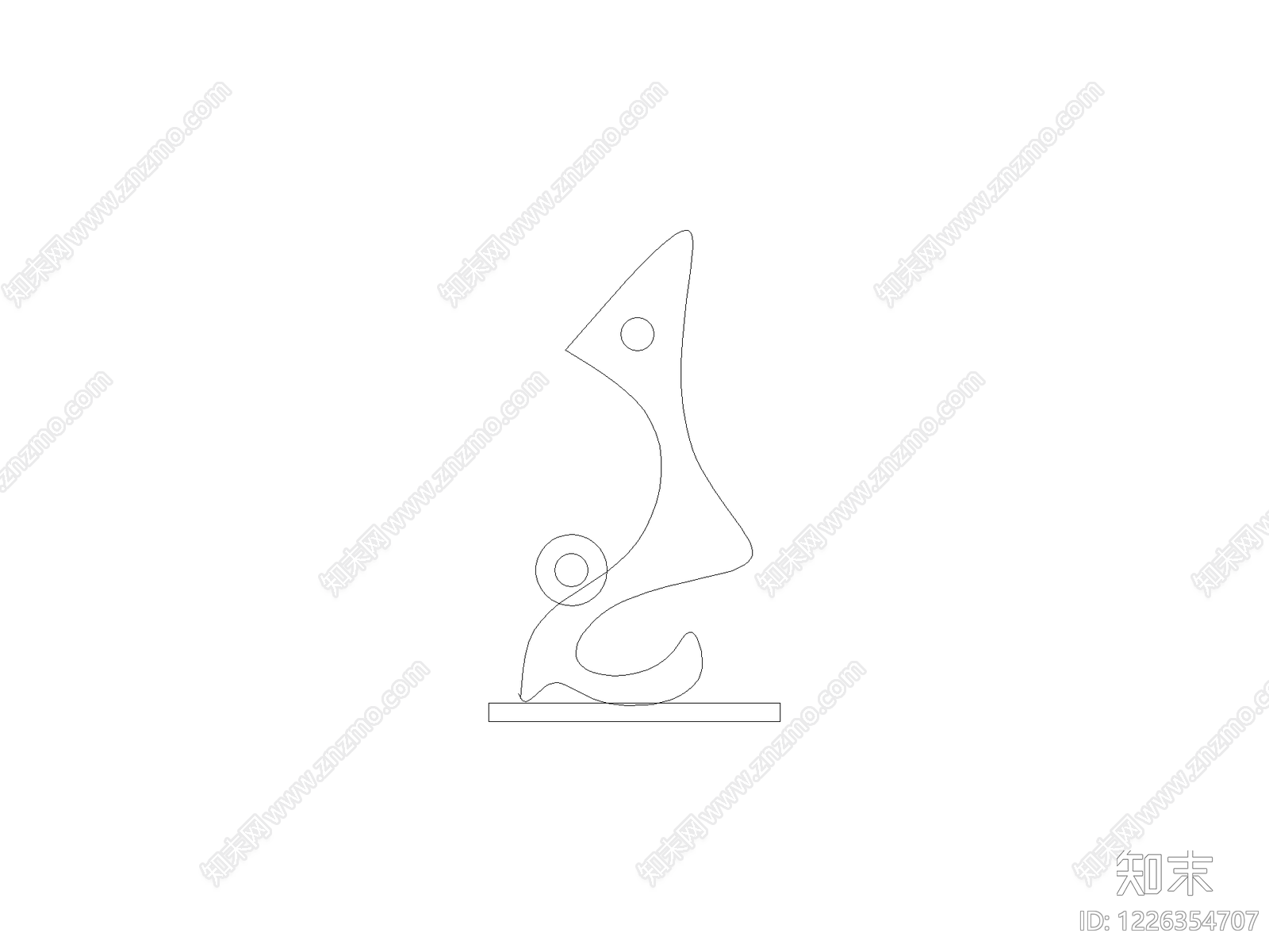 摆件cad施工图下载【ID:1226354707】