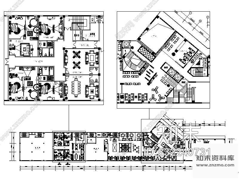 汉口某会所平面布置图cad施工图下载【ID:832240731】