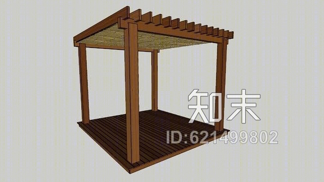 4×4m，衬架竹SU模型下载【ID:621499802】