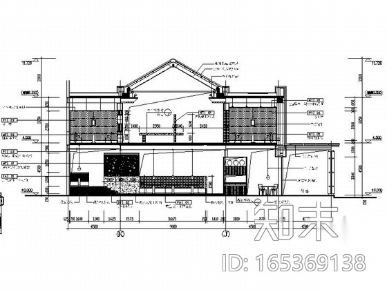 [杭州]独具特色国际一流连锁品牌新中式风格餐厅设计cad施工图下载【ID:165566133】