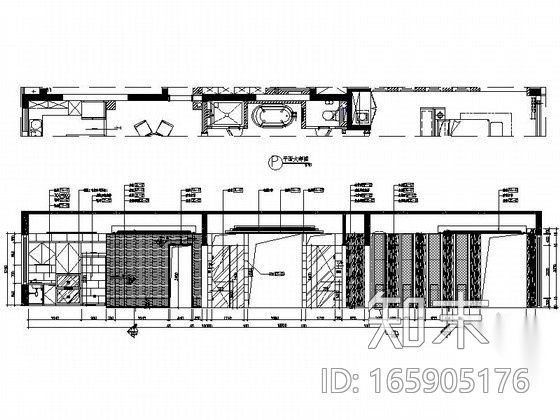 [广东]知名装饰公司新中式办公室装修施工图（含效果）cad施工图下载【ID:165905176】