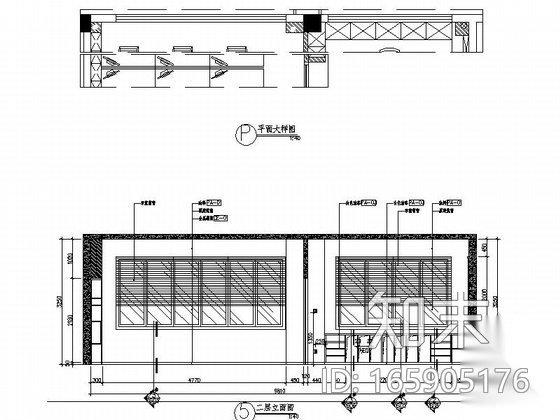 [广东]知名装饰公司新中式办公室装修施工图（含效果）cad施工图下载【ID:165905176】