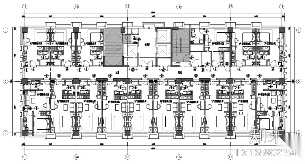 [济南]鲁能领秀城定制精装项目户型施工图cad施工图下载【ID:165902154】