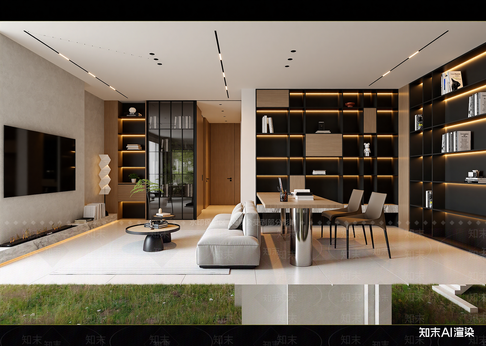 现代客餐厅3D模型下载【ID:1215140014】