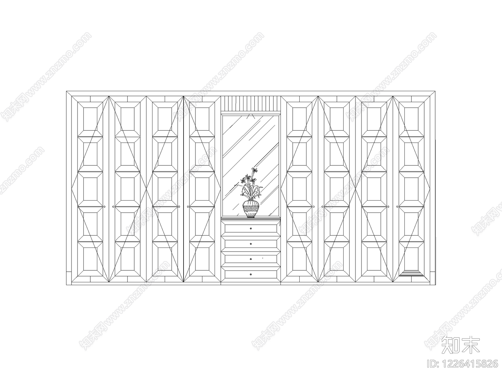 现代柜子CAD图纸