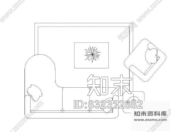 图块/节点室内沙发图块集施工图下载【ID:832312882】