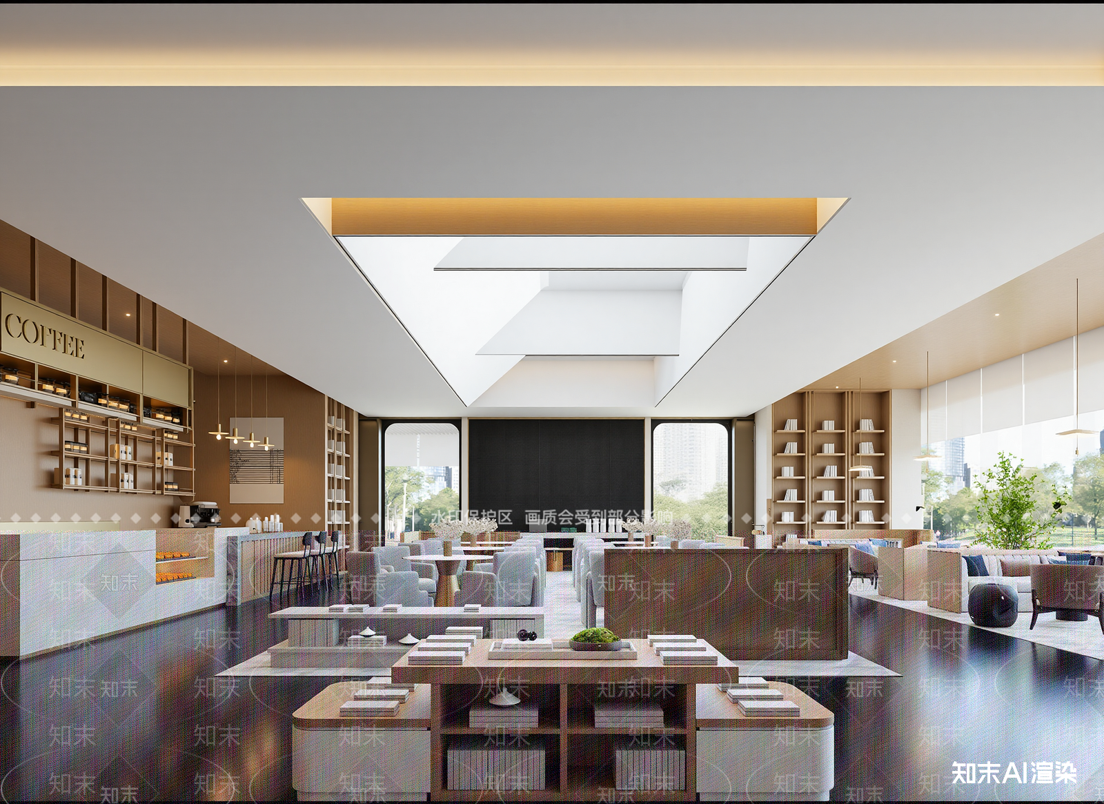现代咖啡厅3D模型下载【ID:1214414943】
