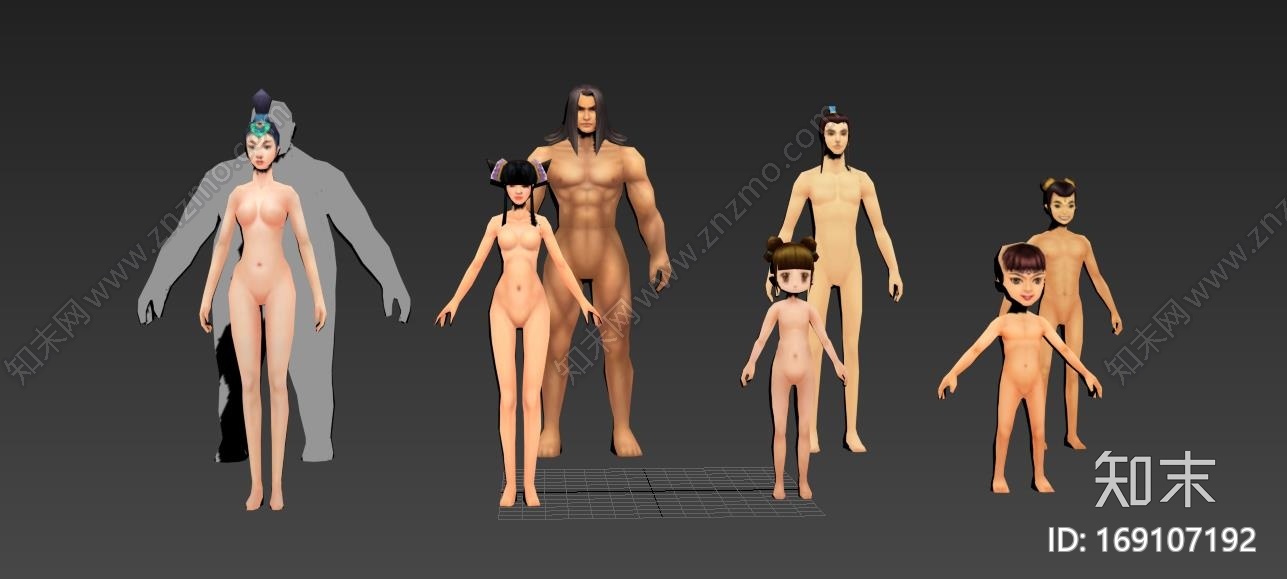 标准通用体型的模型CG模型下载【ID:169107192】