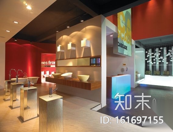 某知名洁具展厅装修图(含实景)cad施工图下载【ID:161697155】