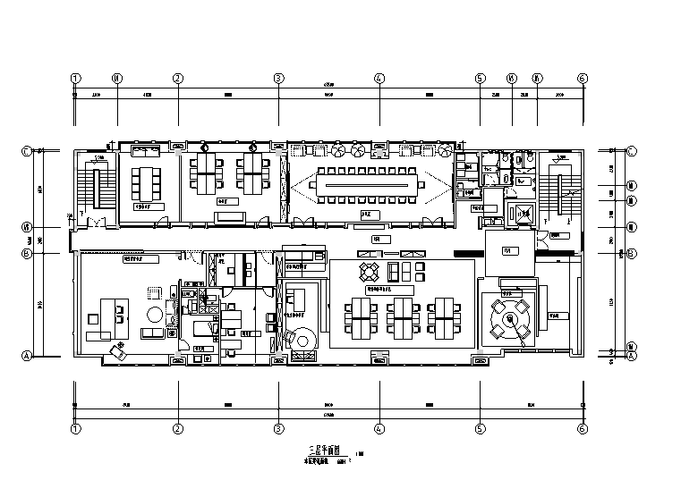 现代简洁办公空间设计施工图（附效果图+预算报表）cad施工图下载【ID:161749100】