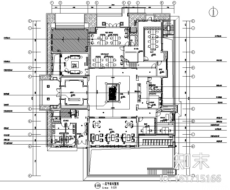 [浙江]兰悦售楼中心设计施工图（附效果图）cad施工图下载【ID:161715166】