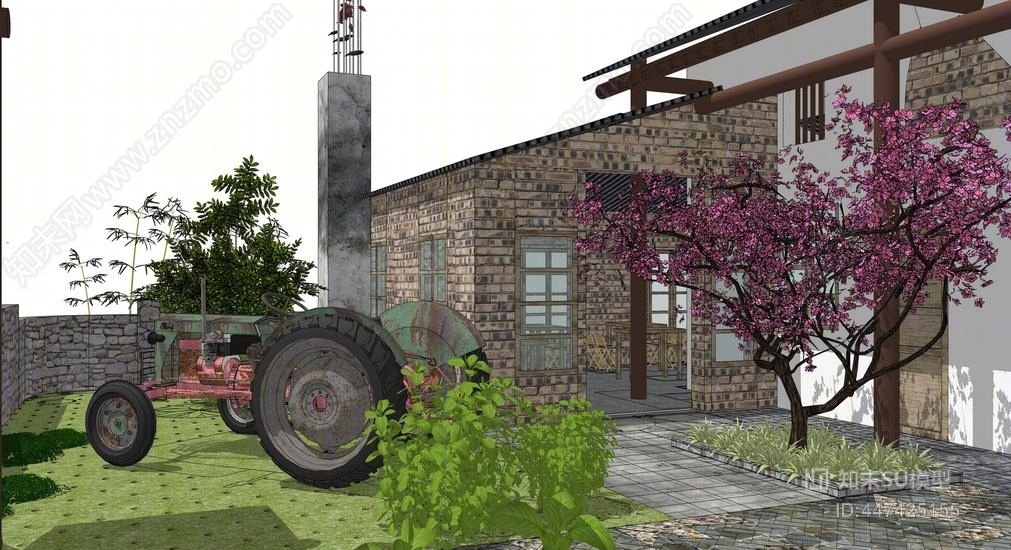 渔村生活记忆馆SU模型下载【ID:447425155】