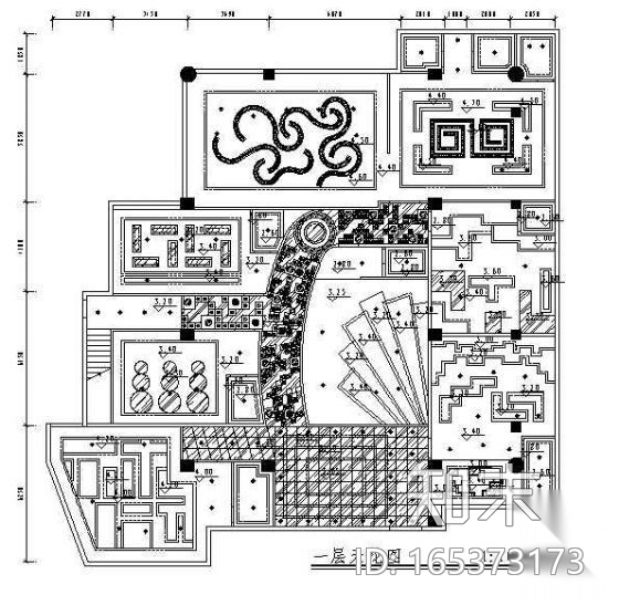 酒吧室内包间设计cad施工图下载【ID:165373173】