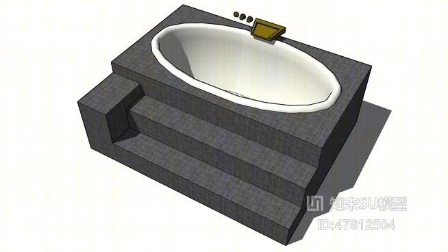 浴缸SU模型下载【ID:717887277】