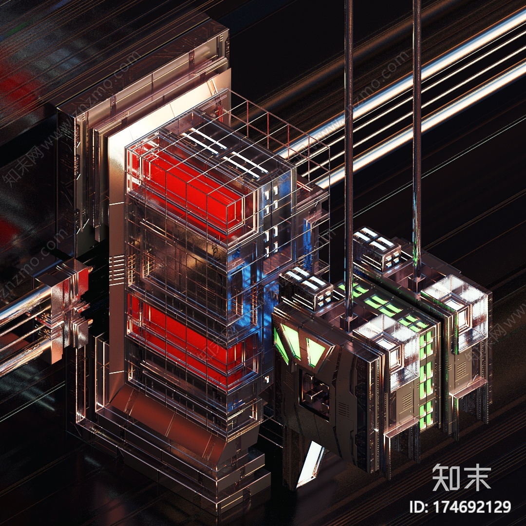 3d发动机C4D动画工程文件分享CG模型下载【ID:174692129】