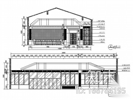[山东]中式风格高档温泉酒店装修施工图cad施工图下载【ID:166784195】