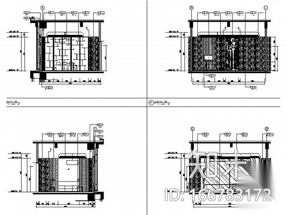 [芜湖]广场商业圈典雅新中式风格餐厅装修施工图（含效果...cad施工图下载【ID:166783172】