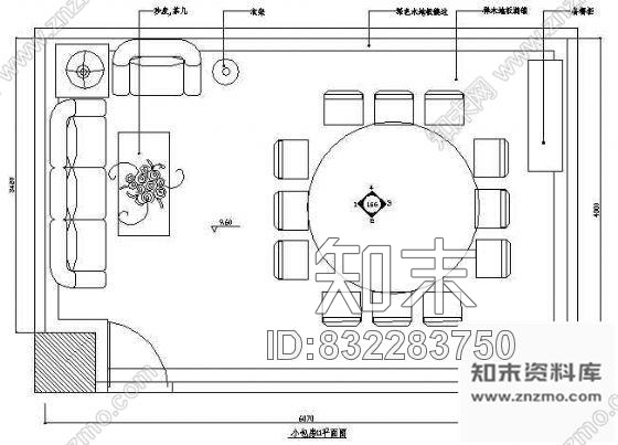 图块/节点餐厅包房平面布置图1cad施工图下载【ID:832283750】