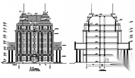 某六层欧式框架医务楼建筑施工图cad施工图下载【ID:166552184】