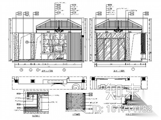 [福建]380平简约现代风格两层别墅施工图（含高清实景...cad施工图下载【ID:161714182】