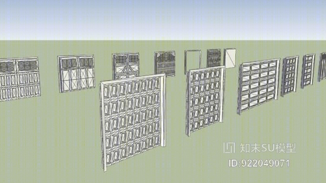 车库门SU模型下载【ID:922049071】