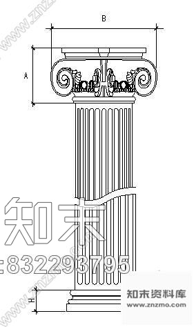 图块/节点西式柱详图cad施工图下载【ID:832293795】