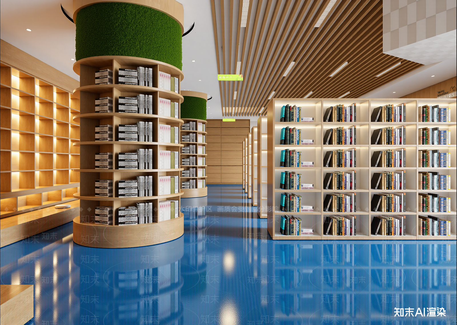 现代图书馆3D模型下载【ID:1214442102】