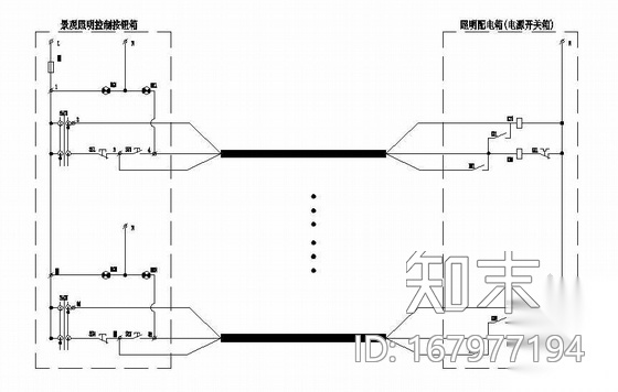 照明集中控制电路二次接线原理图施工图下载【ID:167977194】