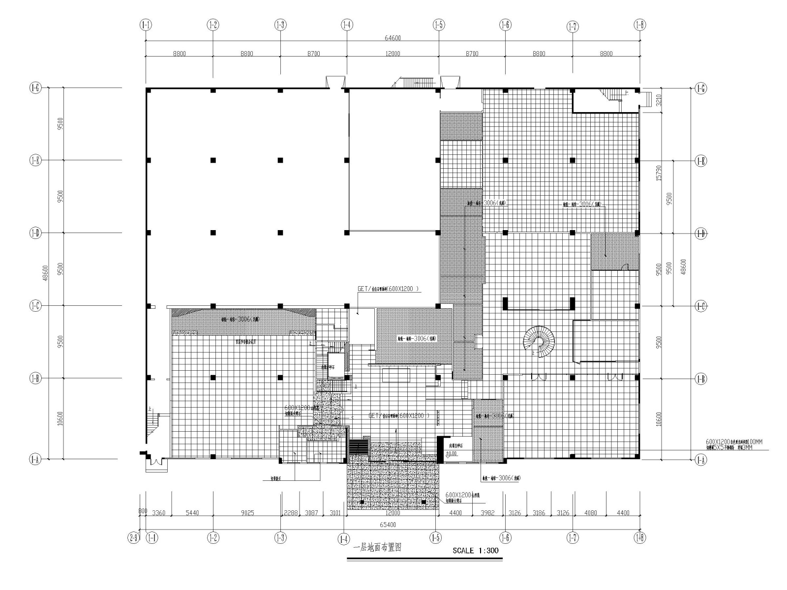 现代风格二层办公空间设计施工图_实景施工图下载【ID:160706170】