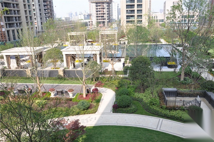 [杭州]滨水高层居住区二期核心区景观工程全套施工图cad施工图下载【ID:161071178】