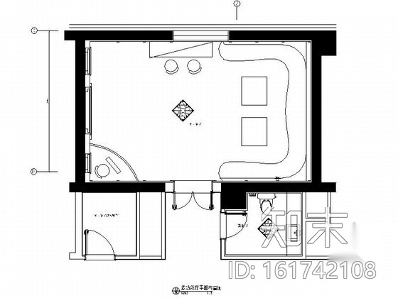 小型套房多功能厅装修图cad施工图下载【ID:161742108】