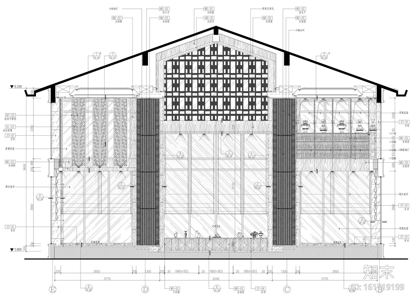 [四川]成都中州锦城湖岸售楼处全套施工图及效果图cad施工图下载【ID:161719199】