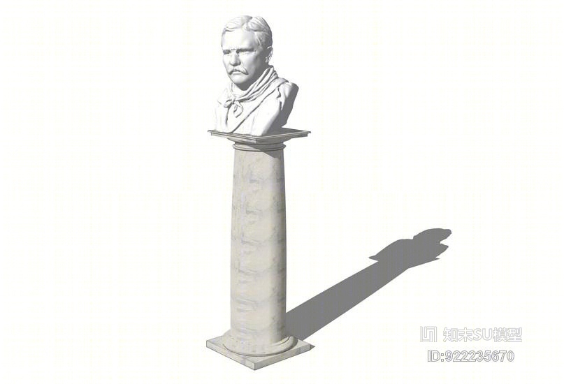 古典人头摆件SU模型下载【ID:922235670】