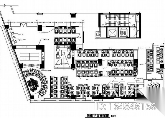 [合肥]绿色环保主题网吧施工图cad施工图下载【ID:164846166】