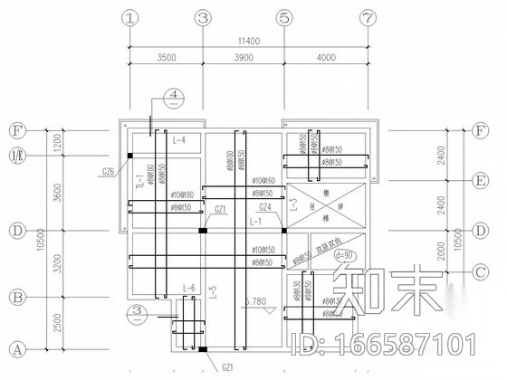 三层新农村小康家庭住宅结构施工图(含建施)cad施工图下载【ID:166587101】