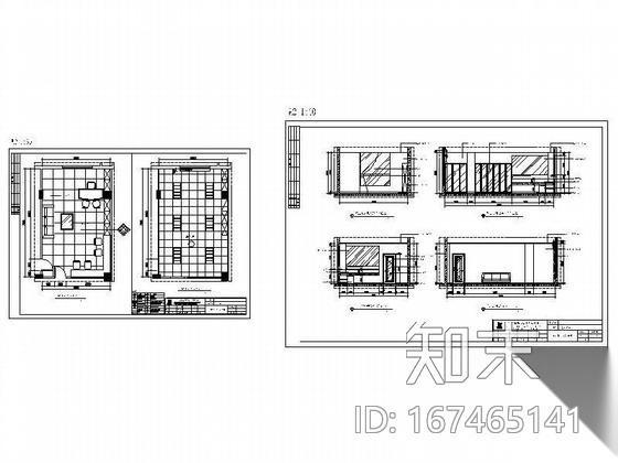 某对外财务室装修图cad施工图下载【ID:167465141】