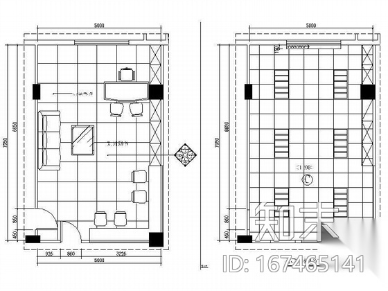 某对外财务室装修图cad施工图下载【ID:167465141】