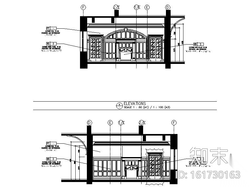 某酒店老楼会议室改造装修图施工图下载【ID:161730163】